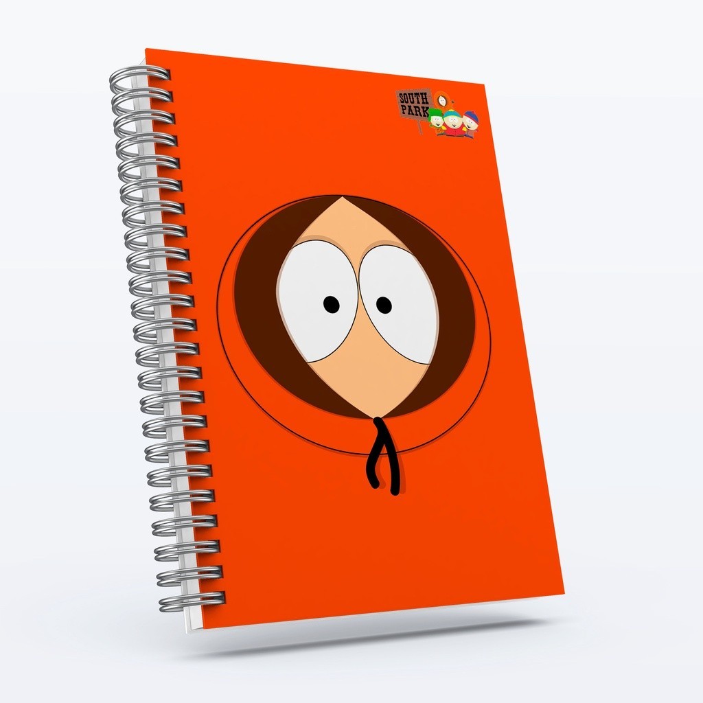 Caderno South Park com brinde especial e opção de agenda - Capa dura, impressão HD.