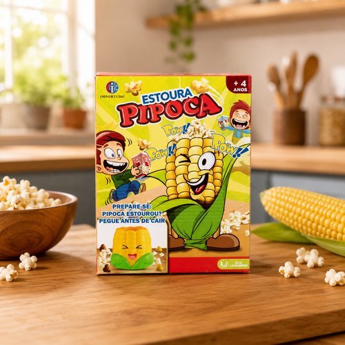 Jogo Estoura Pipoca Tabuleiro Brinquedo Infantil Divertido Oferta Especial