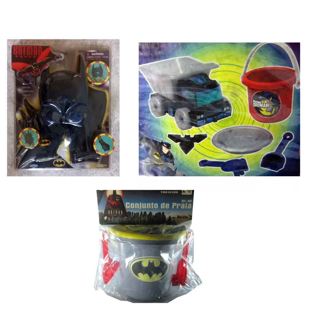 Kit Praia Batman Infantil 4+ Roupa + Balde + Caminhão Rosita Completo Original