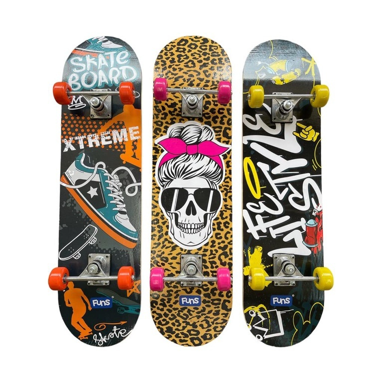 Skate Semi Profissional Menino Menina Até 50kg Completo Truck Juvenil Infantil