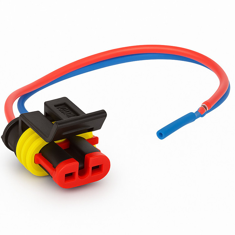 Chicote Conector 2 Vias Universal Bico Injetor Bobina Ignição Sensor Farol Milha Lanterna Carro