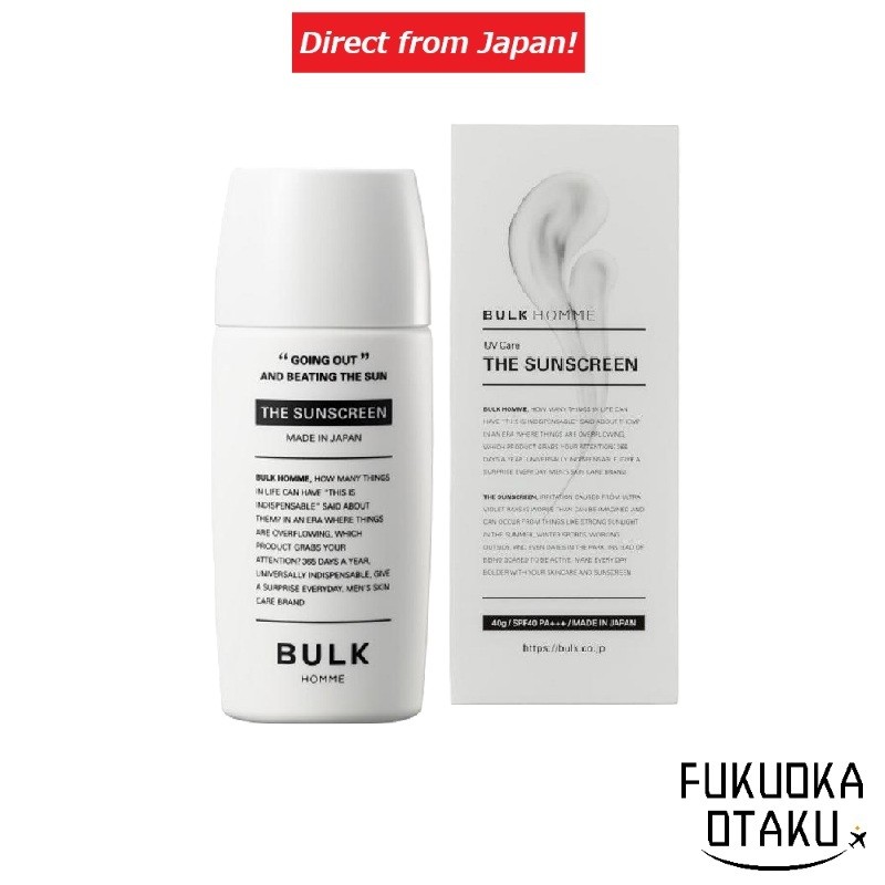 BULK HOMME Protetor Solar 40g SPF40 PA+++ Resistente à Água Fabricado no Japão【Direto do Japão】