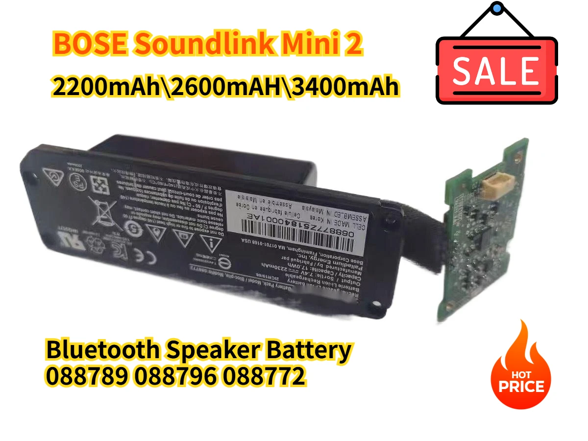 For BOSE Soundlink Mini 2 Bluetooth Speaker Battery  088789 088796 088772with Battery Management Board 2600mAh