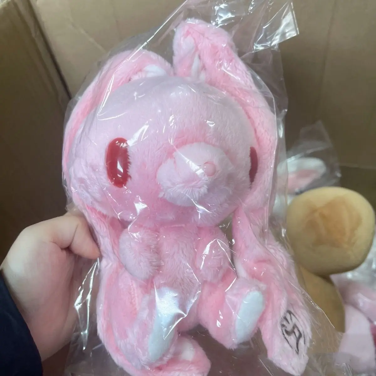 Kawaii Gloomy Bear Rabbit Pink White Japanese Cute Basic Sitting Posture Doll Long-Eared Rabbit Decoration Toy Peripheral Gifts