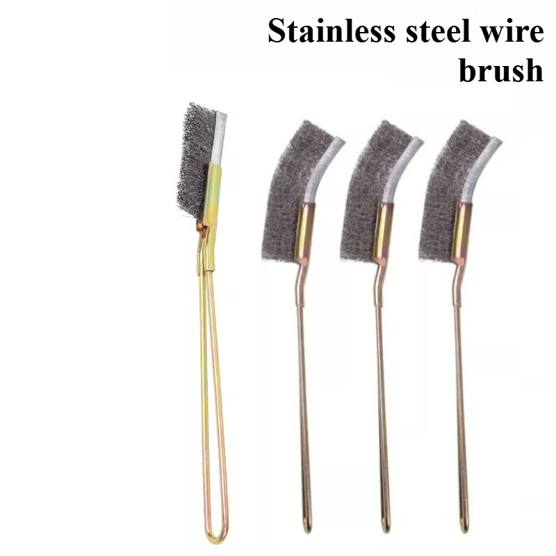 Stainless steel wire brush with handle BBQ grill sanding rust removal cleaning brush  Wire brush