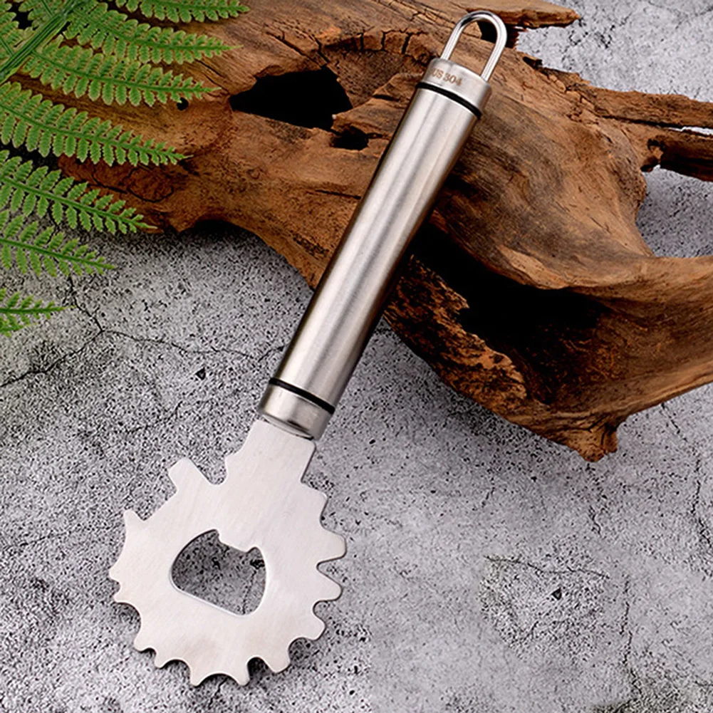 Multifunctional Grills Cleaning Scraper Stainless Steel Barbecue Crevice Cleaning Tool Portable BBQ Holder Cleaning Brush