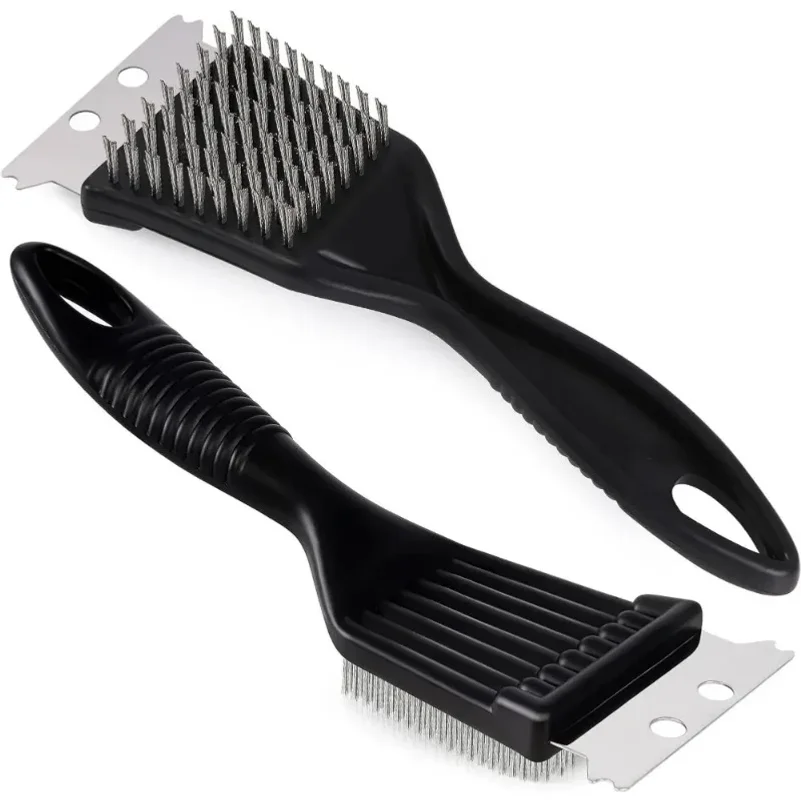 8 Inch Heavy Duty Stainless Steel Grill Brush Extra Strong Wire BBQ Cleaning Brush for Outdoor Home Barbecue Cooking Accessories