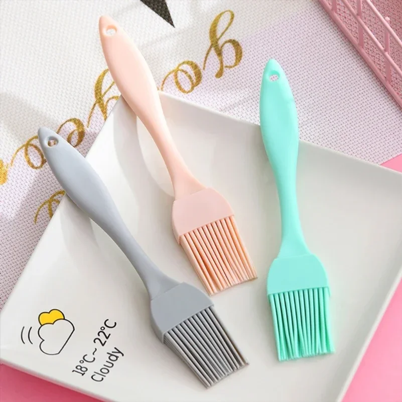 Food Grade Silicone Oil Brush BBQ Barbecue Brush Kitchen Pancake Brush Oil Brush Sauce Brush Kitchen Small Tools Handmade Brush