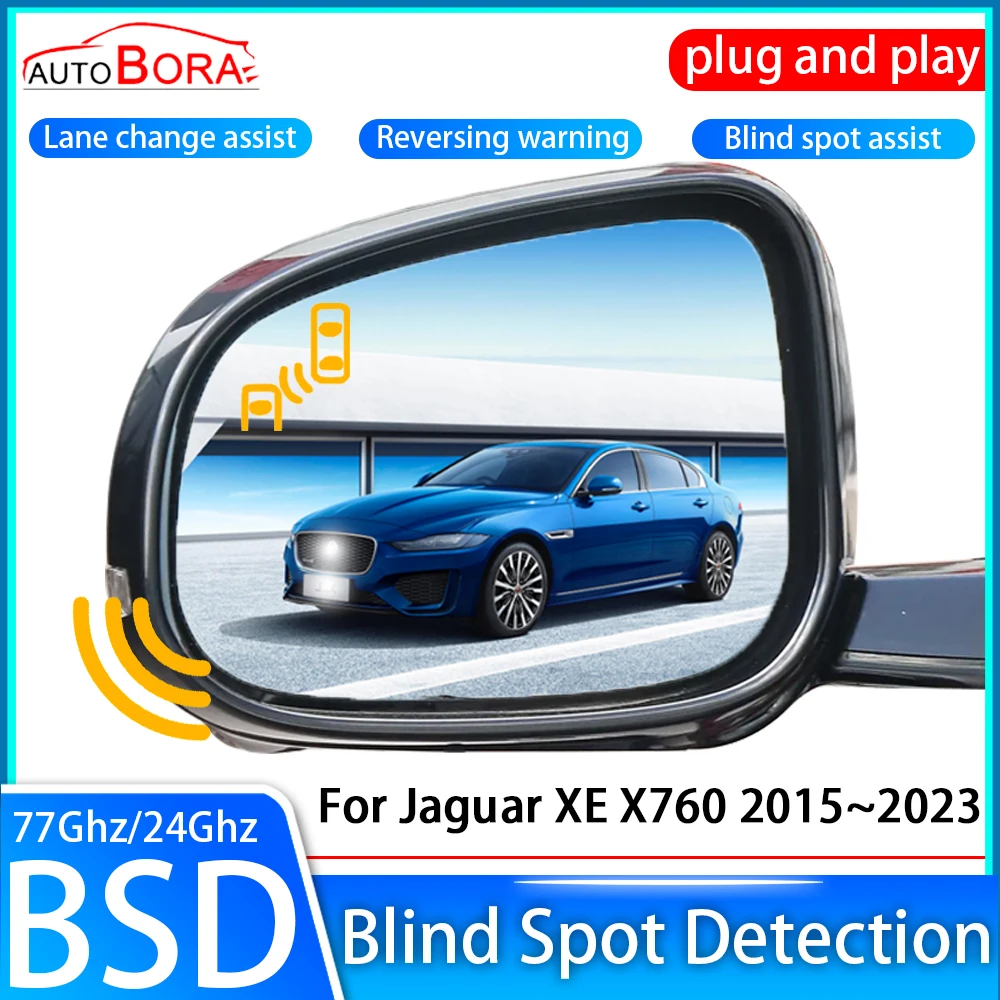 ZhuCamX Car Blind Spot Detection System BSD BSA BSM Sensor Drive Rear Mirror Monitoring for Jaguar XE X760 2015~2023