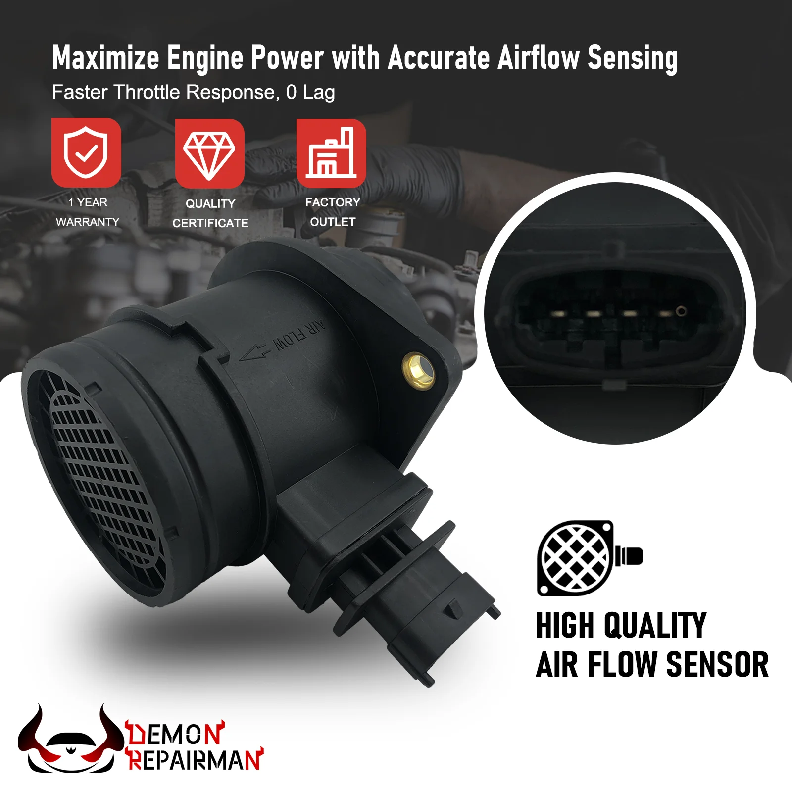 0281002792 55183650 Mass Air Flow Meter MAF Sensor For FIAT BRAVO II DOBLO GRANDE PUNTO IDEA MULTIPLA PANDA STILO STRADA 1.3 1.9