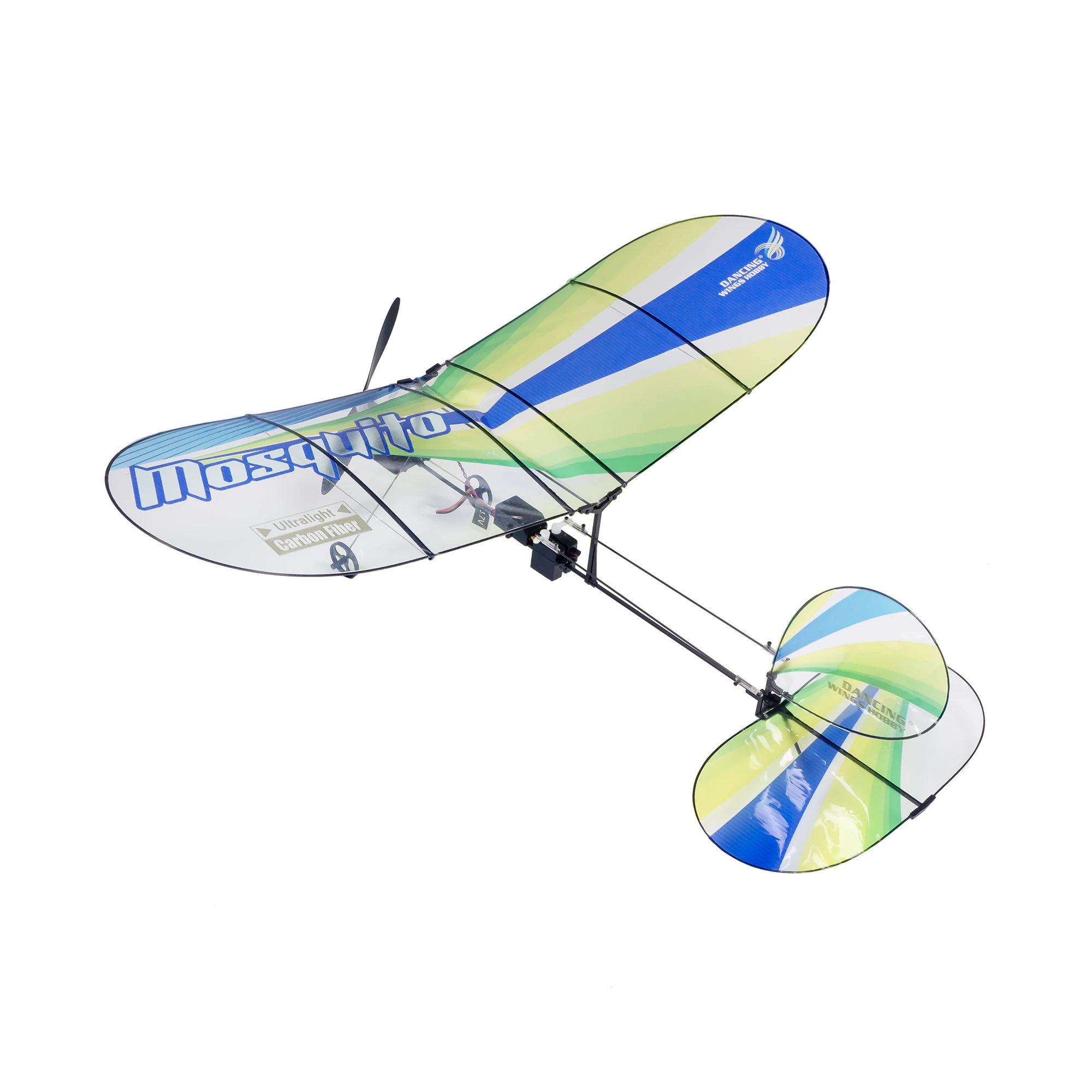 DW Hobby 360mm Mosquito Mini PET Film RC Aircraft Remote Control Plane Kit with Receiver 3ch Small RC Plane E43
