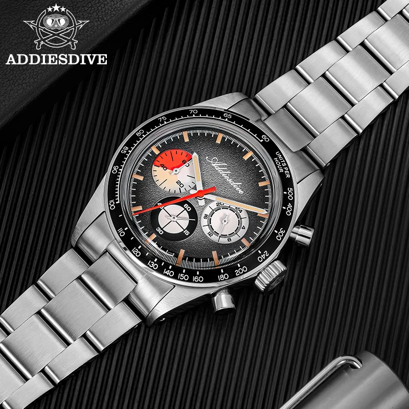 ADDIESDIVE 0S20 Movement  Chronograph AD2551 Luxury Men's Watch 10Bar Waterproof 316L Stainless Steel C3 Super Luminous Watches
