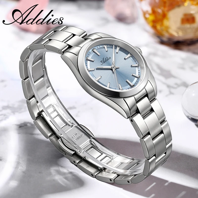 ADDIES Sapphire Crystal Women Watches New Luxury Stainless Steel BGW9 Super Luminous 50m Waterproof Sport Business Ladies Watch