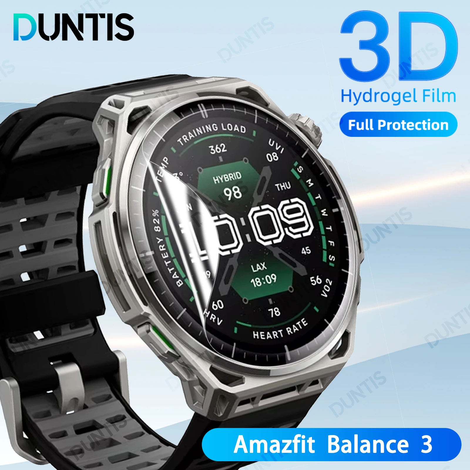 3D Screen Protector for Amazfit Balance 3 Flexible Hydrogel HD Clear Full Coverage Protection Film Accessories (Not Glass)