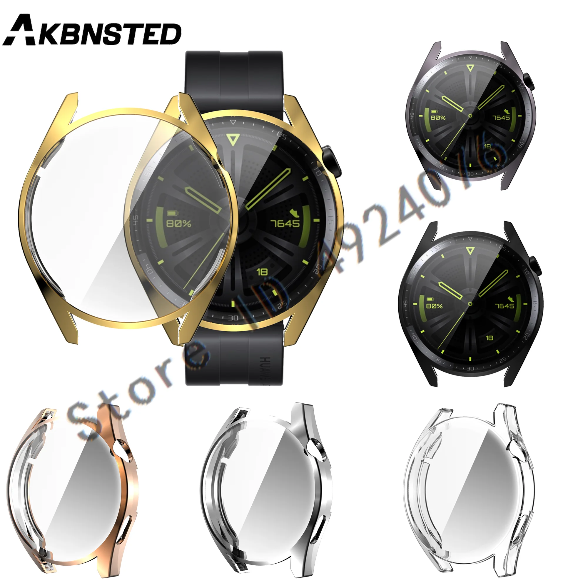 Silicone Cover for Huawei Watch GT3 46mm 42mm Case Full Screen Protector for GT 3 42mm Cover for Watch GT Runner Shell Bumper