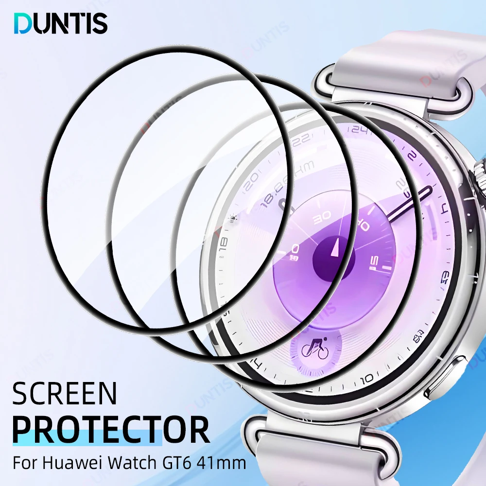 Screen Protector for Huawei Watch GT6 41mm 3D Curved Screen Protector Ultra-HD Full Coverage Protective Film Accessories