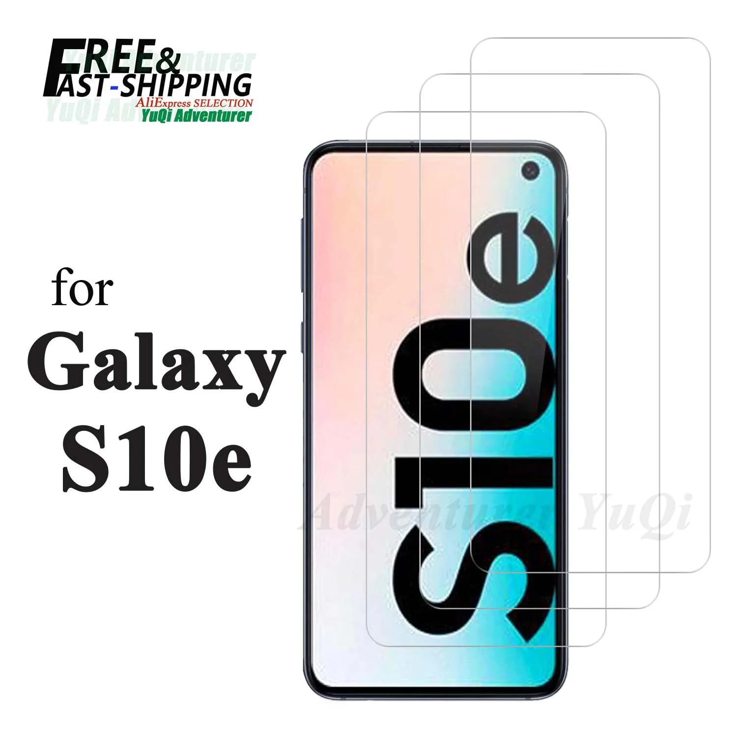 Screen Protector for Galaxy S10e Samsung, Tempered Glass HD Crystal 9H Anti Scratch Case Friendly