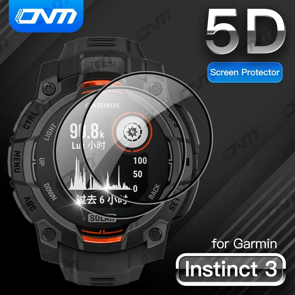 Screen Protector for Garmin Instinct 3 AMOLED & SOLAR 50mm 45mm HD Anti-scratch Full Coverage Protective Film Accessories