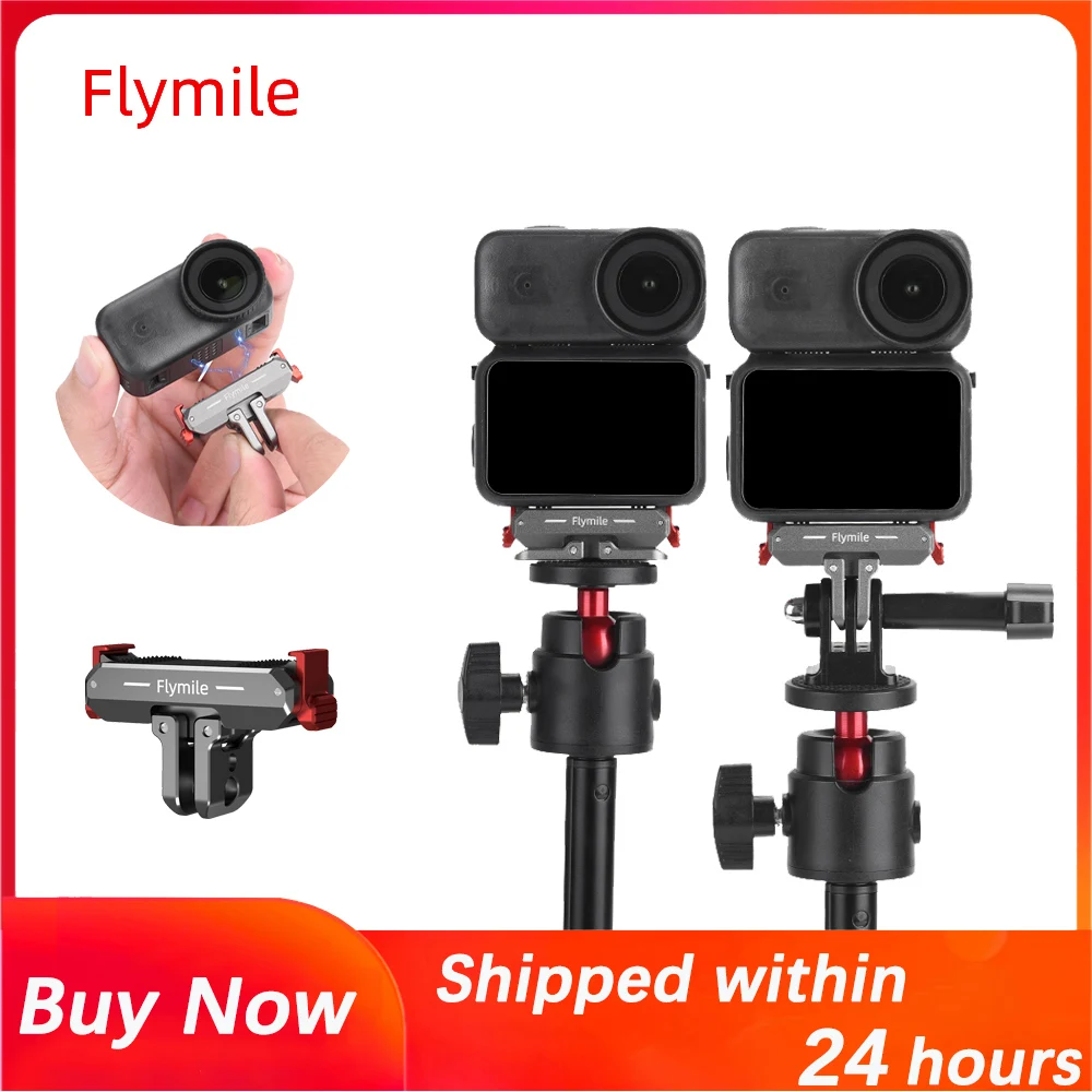 Flymile Aluminum Alloy Magnetic Quick-release Mount for DJI Osmo Nano/Action 6,Adapter Base,Extension Bracket,Nano Accessories
