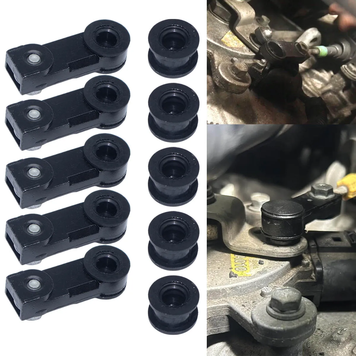 For Audi Q3 VW Golf Jetta Skoda AT Gear Shifter Cable Bushing Connector Base Adapter Gearbox Shift Linkage Lever End Replacment