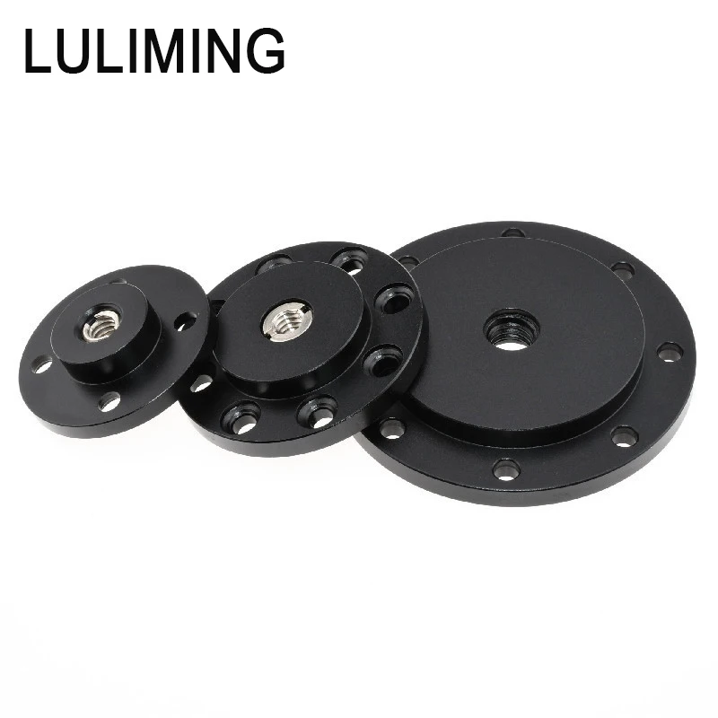 Outdoor Camping Table Pizza Tray Connection Adapter Aolid Wood Table DIY Projector Aluminum Alloy Flange Tripod Fixed Base