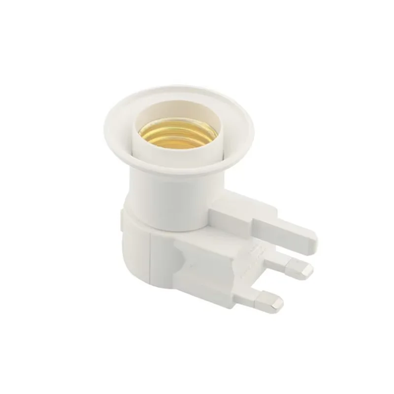 E27 UK/US Plug LED Light Bulb Adapter with Power On/Off Control Socket Switch Square Foot Round Edge Screw Cap Lamp Holder A2
