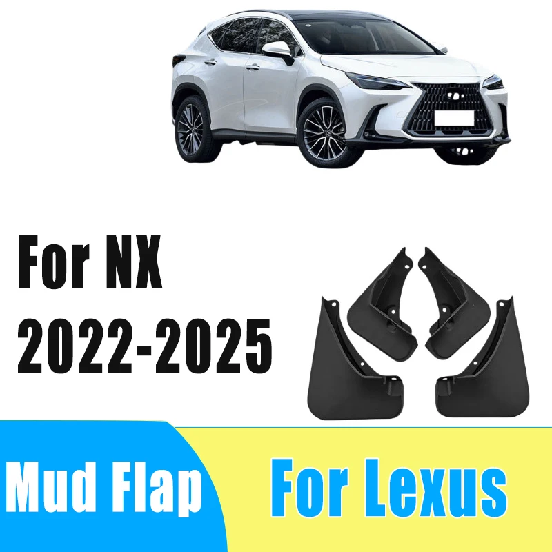 4pcs Auto Tire Mudguard Waterproof Prevent Mud Splashing Car Mud Flap Fender Trim Accessories For Lexus NX 2022-2025 2024 2023