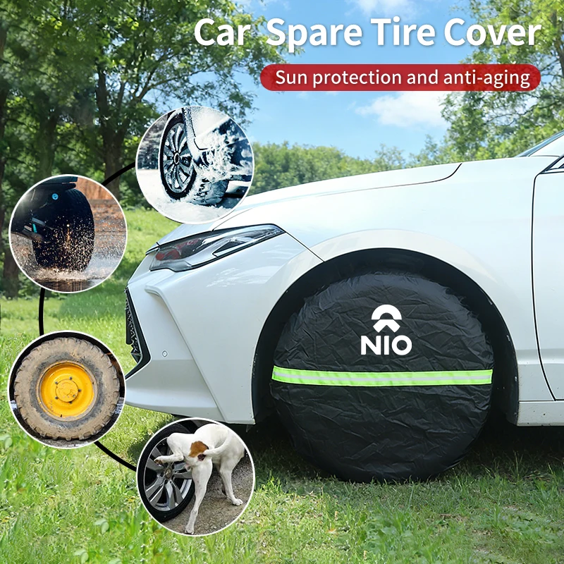 4PCS Taffeta Car Tire Covers Waterproof Dustproof Storage Bags Set For Nio ES6 EC6 ES8 ES7 ET5 ET7 EP9 EVE 2021 2022 2023