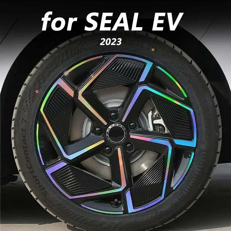 for BYD SEAL EV 2023 Car exterior decoration accessories, wheel hub scratches, covering patches, DIY sequins