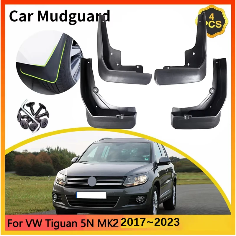 For Volkswagen VW Tiguan L Allspace MK2 AD BW 2017 2018~2023 Car Mudguards Mudflap Mudguard Splash Guards Mud Flaps Fender Auto