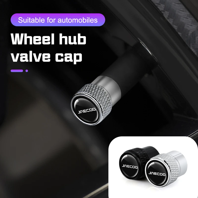 4Pcs Car Wheel Tire Valve Cap Aluminum Alloy Cover For Jaecoo J7 J8 J6 Phev 2023 2024 2025 Wheel Hub Valve Cap Car Accessories