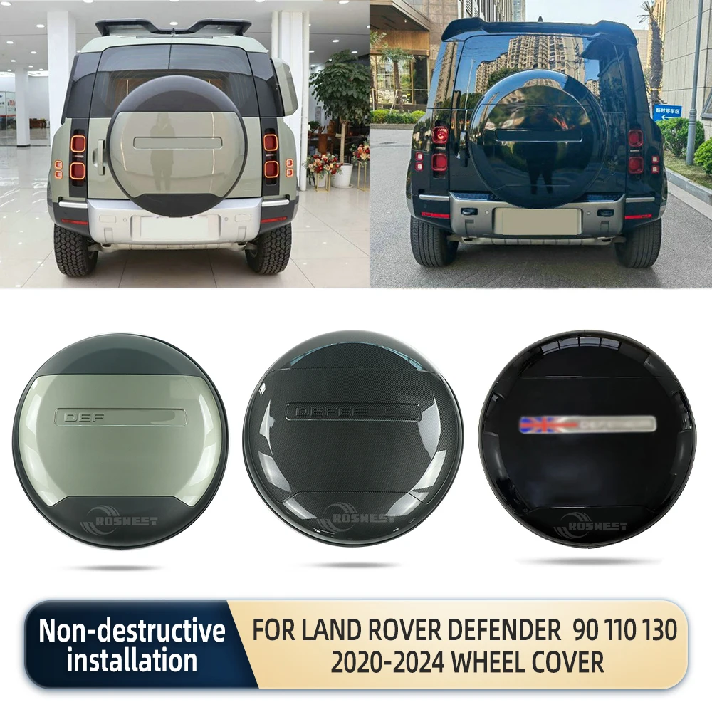 New Car Spare Tire Cover For Land Rover Defender 90 110 130 2020-2024 L663 Wheel Cover Protector Styling Accessories