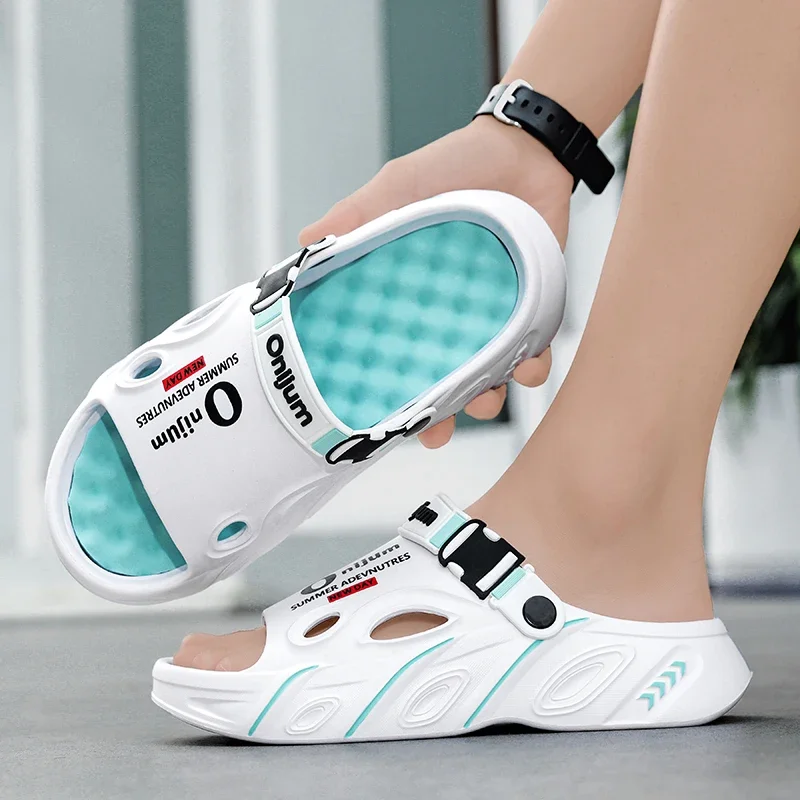 Summer Men's Massage Slippers Indoor Outdoor Sandals Beach Men Casual Shoes Comfortable Slides Flip-flop Men Women Home Slippers
