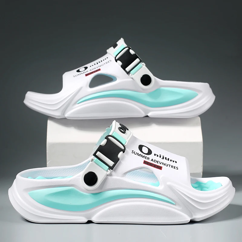 2025 New Men's Massage Slippers Indoor Outdoor Sandals Beach Comfortable Soft Slides Clogs Casual Shoes Men Women Home Slippers