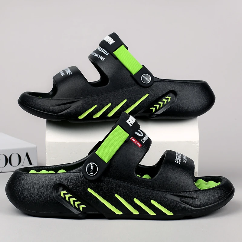 Summer Men's Massage Slippers Outdoor Sandals Beach Comfortable Slides Indoor Casual Shoes EVA Clogs Men Sandals Big Size 47 48