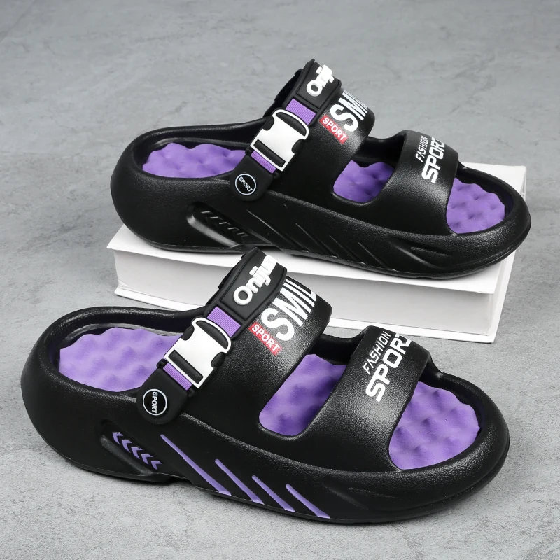 NEW Men's Massage Slippers Outdoor Sandals Beach Comfortable Soft Clogs Slides Casual Shoes Men Indoor Outdoor Sandals Big Size