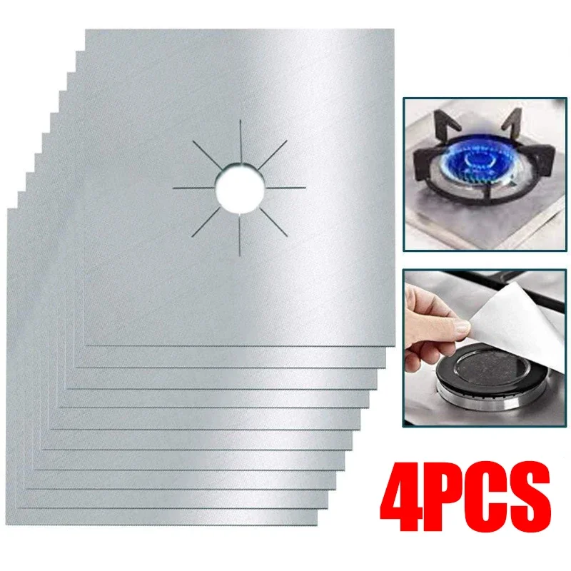 1/4PCS Gas Stove Protectors Cooker Cover Liner Clean Mat Pad Gas Stove Stovetop Protector for Kitchen Cookware Accessories