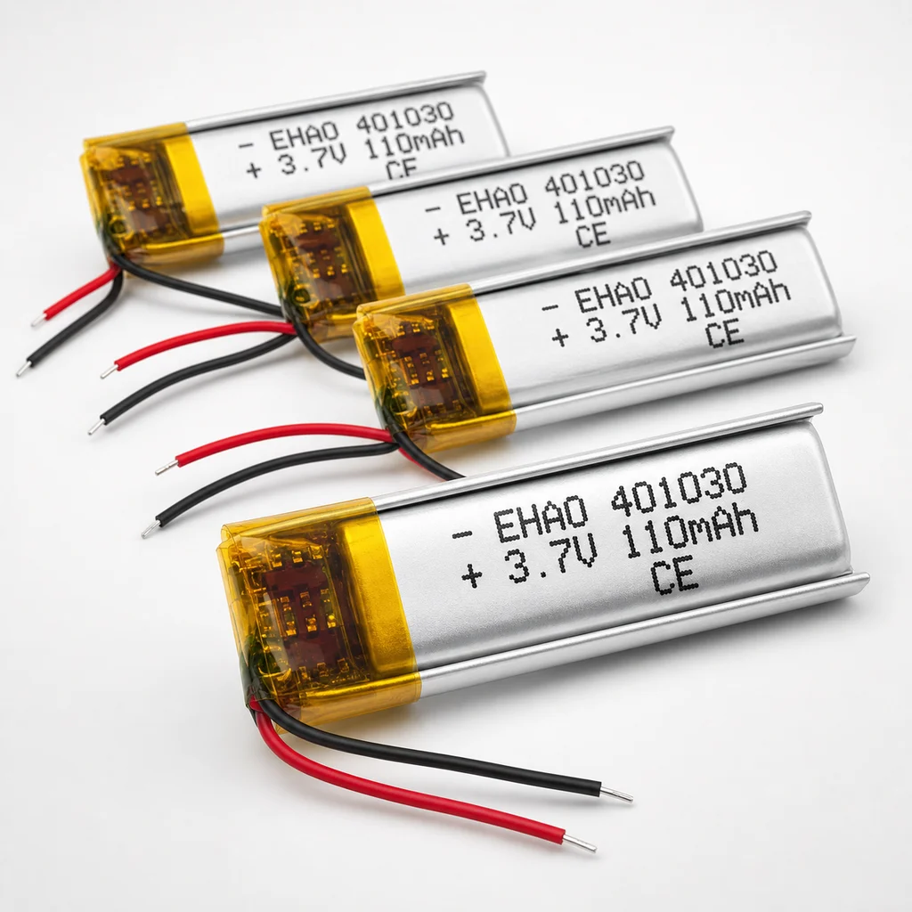LiPo Rechargeable Battery 401030 3.7V 110mAh Lithium Polymer Cell for GPS MP3 MP4 Bluetooth Headset Camera