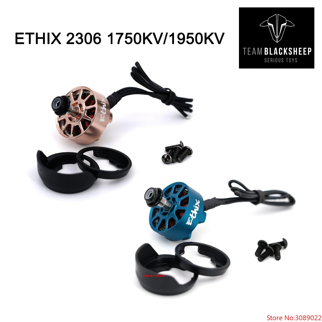 Team Blacksheep ETHIX MR STEELE MOTOR V6 2306 1750KV/1950KV Stout/Silk 3-6S FPV Brushless Motor CW CCW For RC FPV 5inch Drones