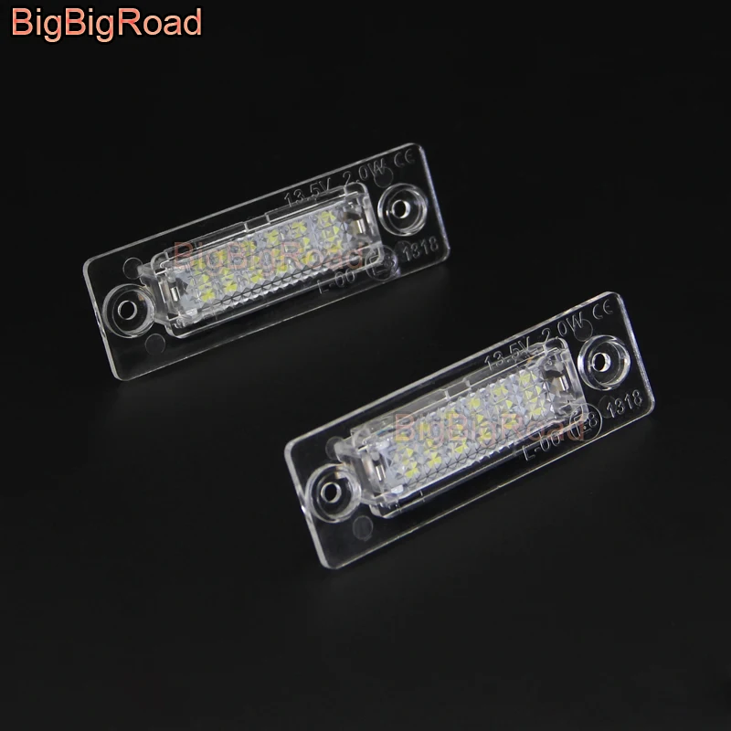 BigBigRoad Car License Plate Lights Number Frame Light High Quality LED Lights For Skoda Superb 2002~2008