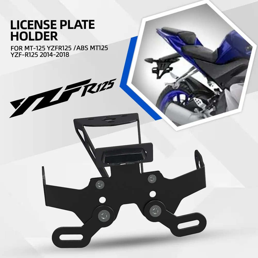 Motorcycle License Plate Holder FOR YAMAHA MT-125 YZFR125 /ABS MT125 YZF-R125 2014-2018 Tail Tidy Fender Eliminator Bracket