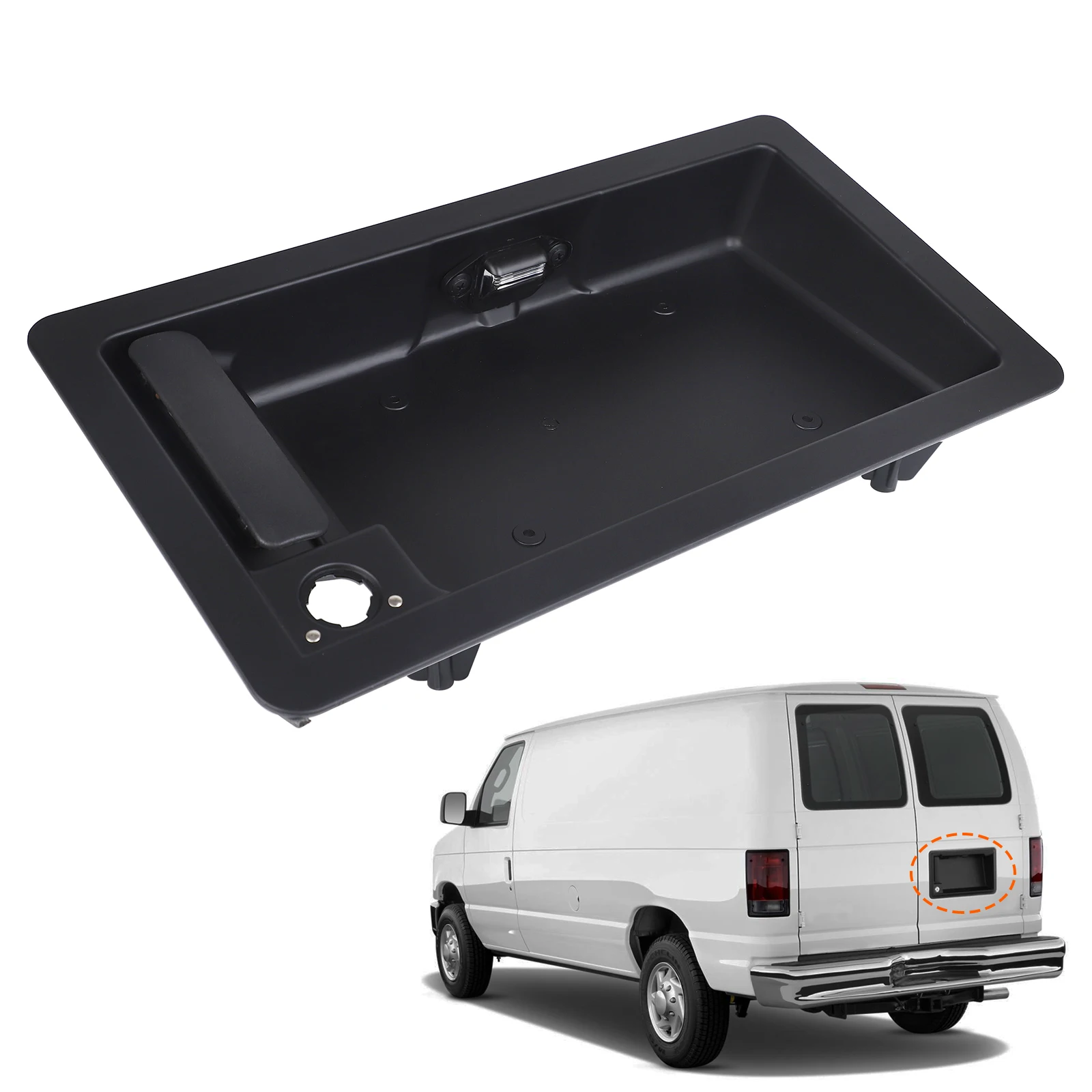 Exterior Rear Door Handle License Plate Bracket Rear Cargo Door Direct Replacement For Ford 1992-2007 Part Number 6C2Z15434A20AA