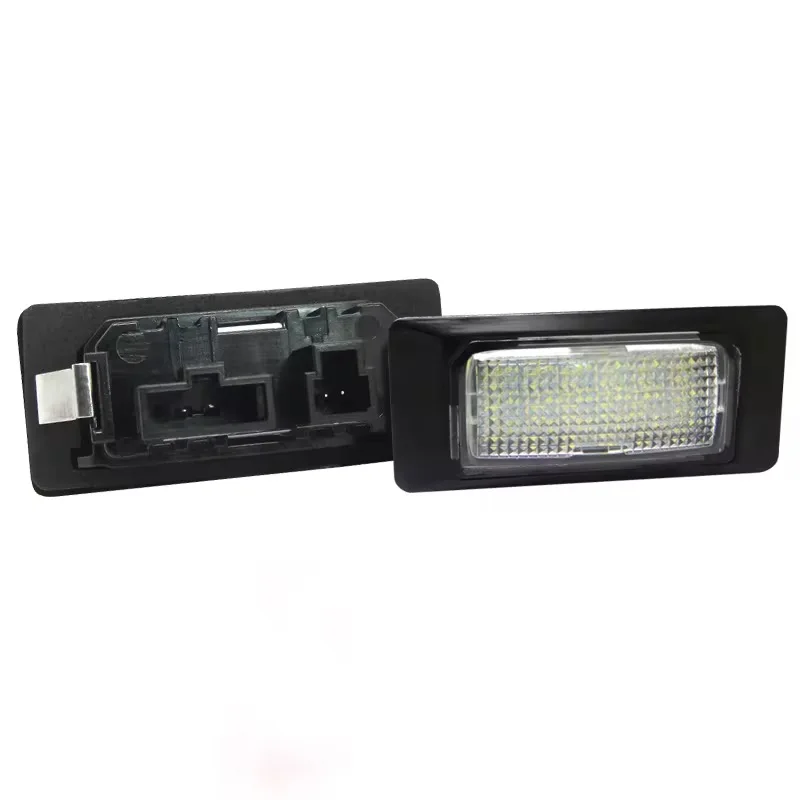 2pcs LED Number Plate Light CANBUS For Audi A1 A6 A7 TT 6000K White Error Free License Tag Lamp Auto Decor Accesorios