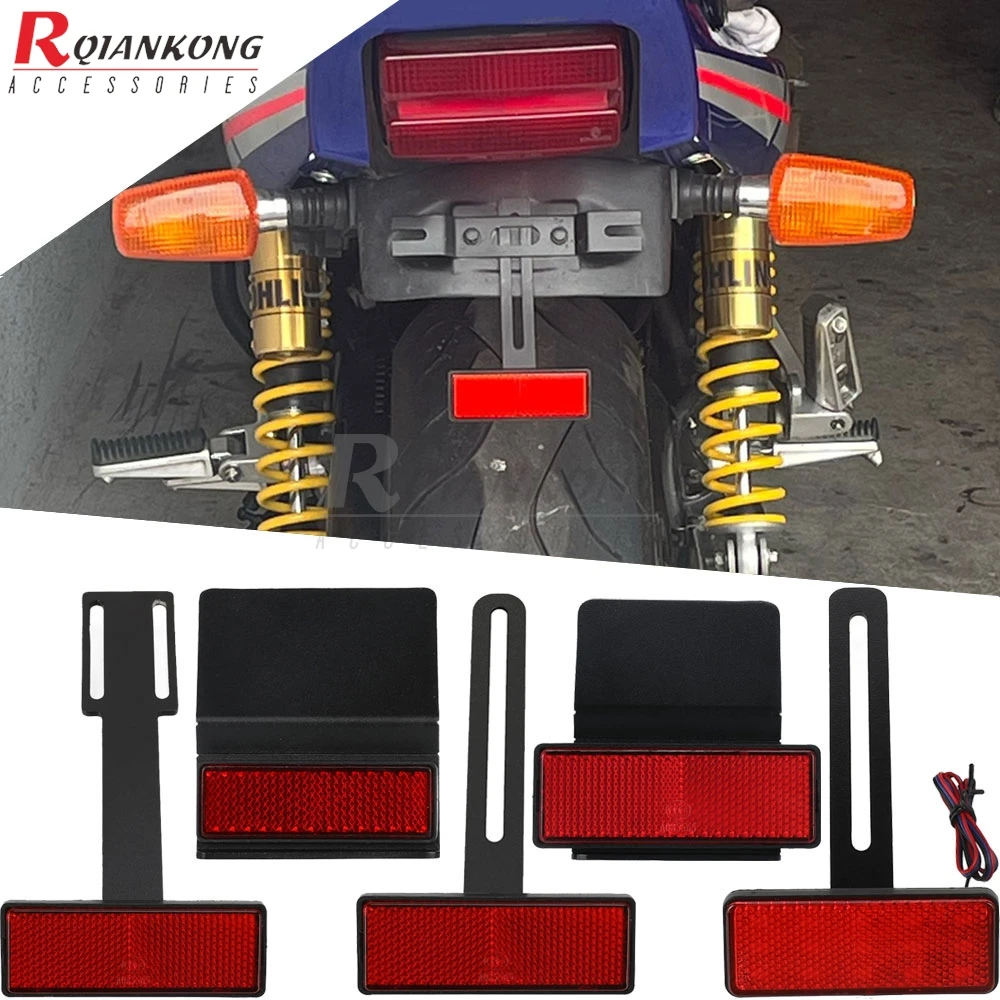 For SUZUKI GSX 600F 650F 750F 1100F 1250 1250F 1300 1400 GSX1250F ABS 1989-2026 Universal Motorcycle Rear Number Plate Reflector