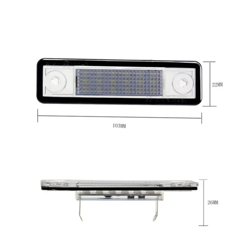 2pcs 6000K White Led License Plate Light For Opel Corsa Vectra B Astra F G Omega A B Zafira A Signum Car-Styling Number Lamp