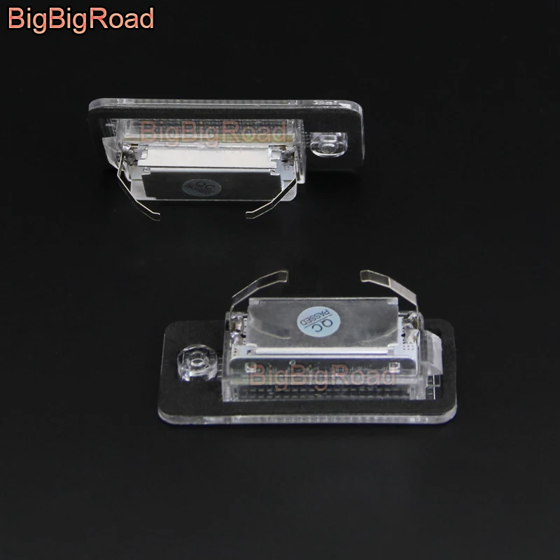 BigBigRoad Car License Plate Lights Number Frame Light For Audi A3 S3 2004~2009 A3 Cabriolet 2009~2010 Q7 / Q7 TDI 2007~2009