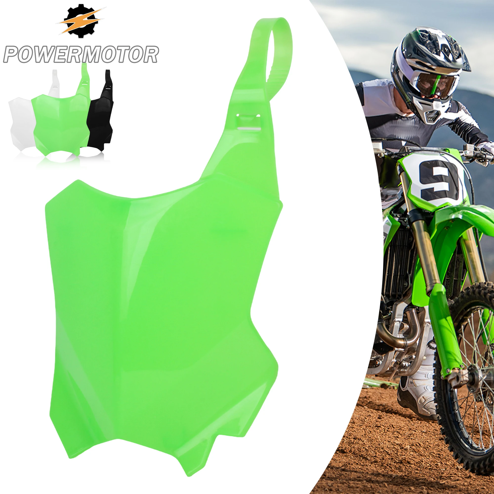 Enduro Motorcycle Front Number Plate For KAWASAKI KL300R KX250 KX250X KX250F KX450 KX450X KX450F KX450SR DirtBike Modified Part