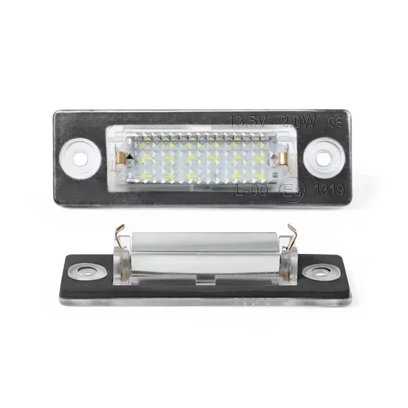 2pcs 6500K White LED Number License Plate Light Lamps For VW Transporter T5 T6 Caddy III IV Jetta MK3 MK5 Multivan Golf Passat