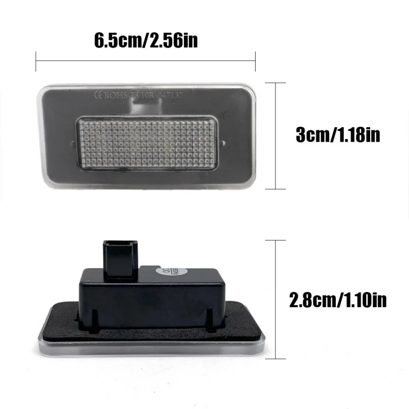 For Tesla Model S 2017 2018 2019-2023 Model X 2016-2023 2pcs 6000K White LED License Plate Lights Car-Styling Number Lamp