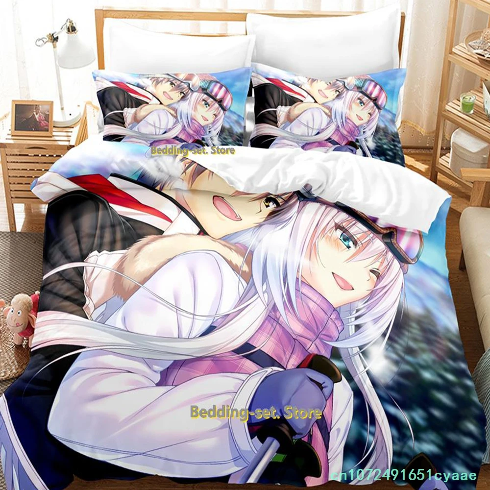 Kawaii Amakano Bedding Set Single Twin Full Queen King Size Bed Set Adult Kid Bedroom Duvetcover Sets Anime Parure De Lit Bed